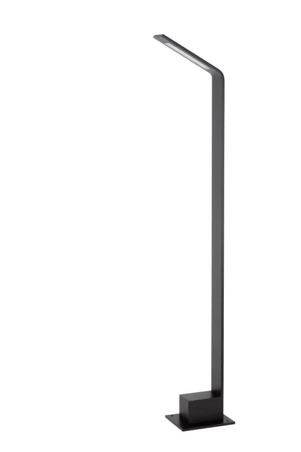 Lucide LAWFORD - Borne extérieur - LED - 1x6W 3000K - IP54 - Noir - éteint